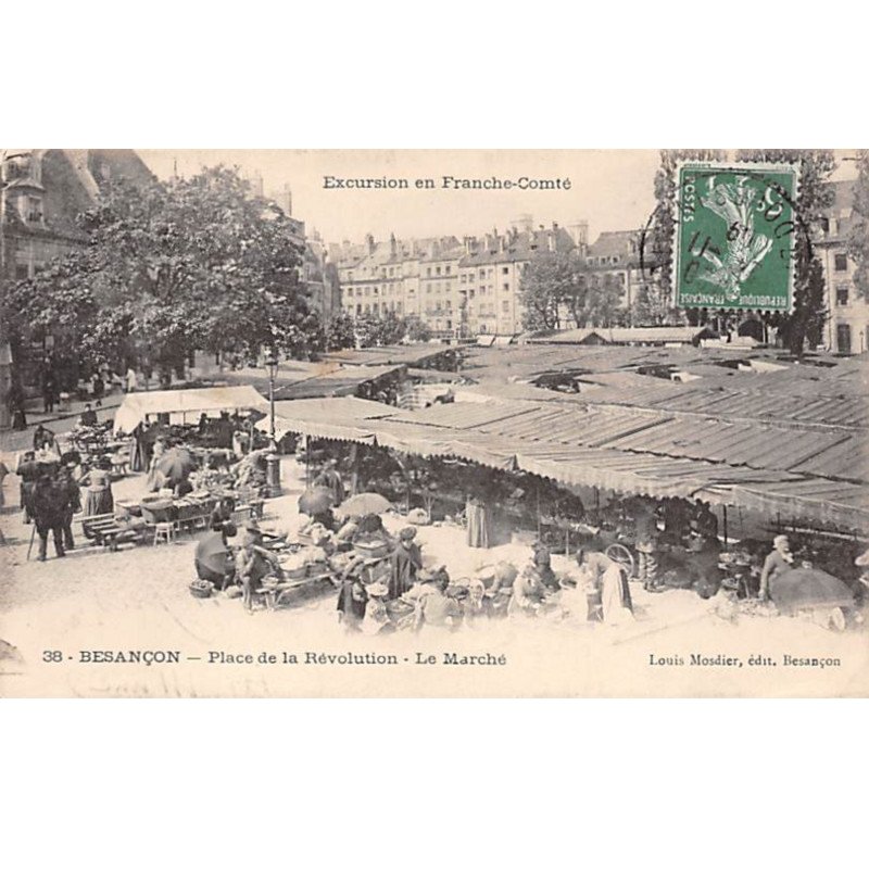 BESANCON - Place de la Révolution - Le Marché - très bon état BESANCON - Place de la Révolution - Le Marché - très bon état