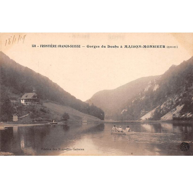 Frontière franco Suisse - Gorges du Doubs à MAISON MONSIEUR - très bon état