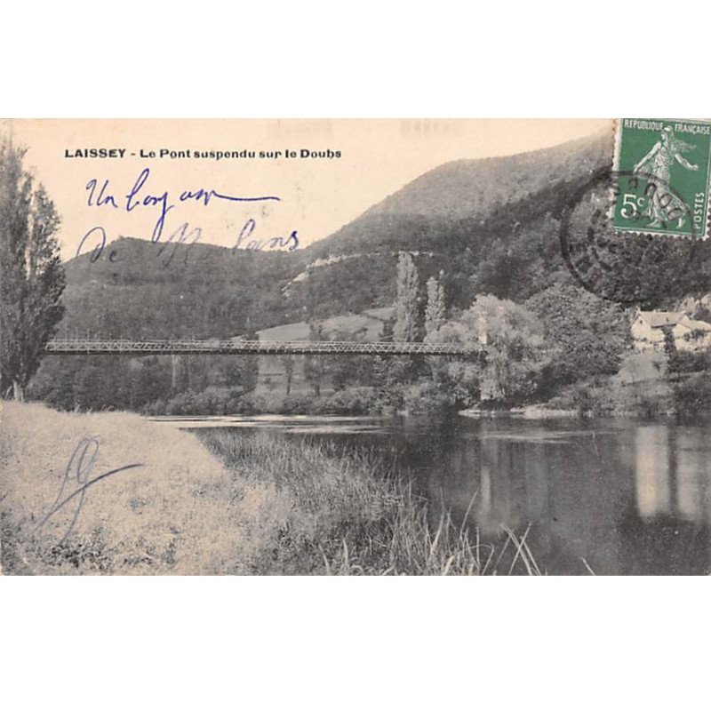 LAISSEY - Le Pon suspendu sur le Doubs - très bon état
