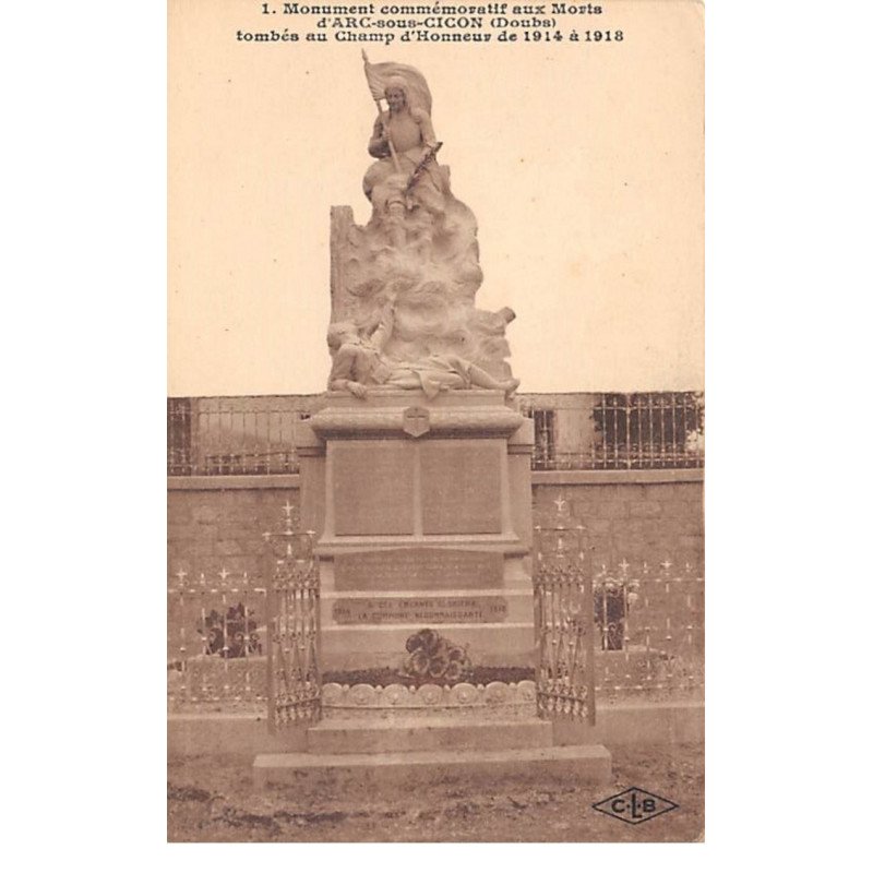 Monument aux Morts d'ARC SOUS CICON - très bon état