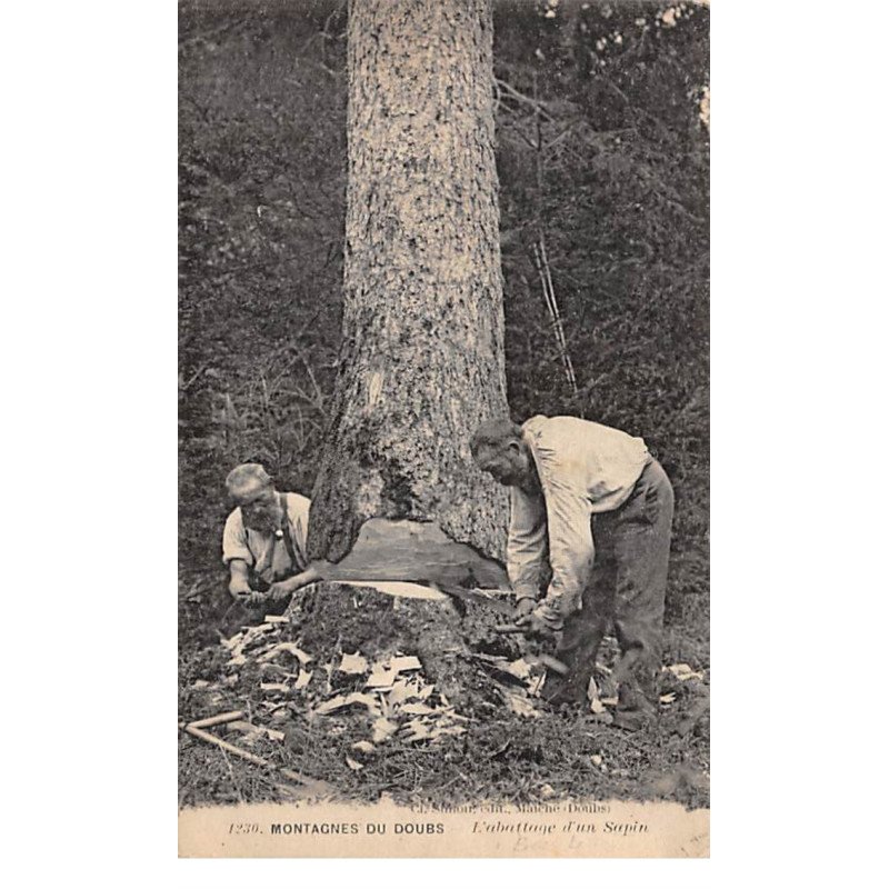 Maontagnes du Doubs - L'abbatage d'un Sapin - très bon état