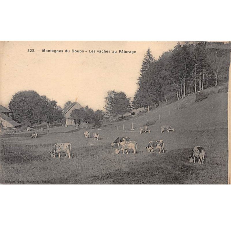 Montagnes du Doubs - Les Vaches au Pâturage - très bon état