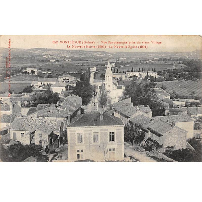 MONTSEGUR - Vue panoramique prise du vieux Village - très bon état