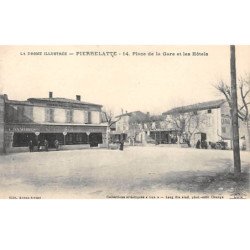 PIERRELATTE - Place de la Gare et les Hôtels - très bon état
