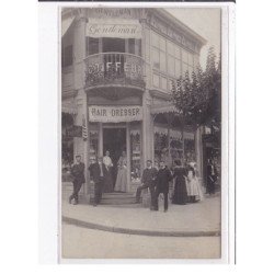 DINARD : carte photo du salon de coiffure (Hair dresser - coiffeur) rue de l'Ecluse - très bon état