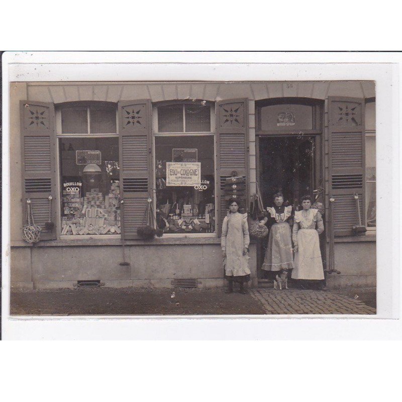A LOCALISER : carte photo d'un magasin (le texte fait mention de Sainghin) - état