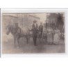 A LOCALISER : carte photo d'un attelage (agriculture - materiel agricole)(église) (cachet du 62) - très bon état
