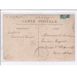 LE TREPORT : carte photo de la pension de famille au chalet "le Pilote" (ane) - état (un coin manquant)