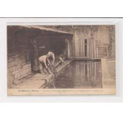 PARIS - La bièvre - Tanneurs à l'ouvrage - Angle de la rue des Marmousets - 6 Août 1904 - état