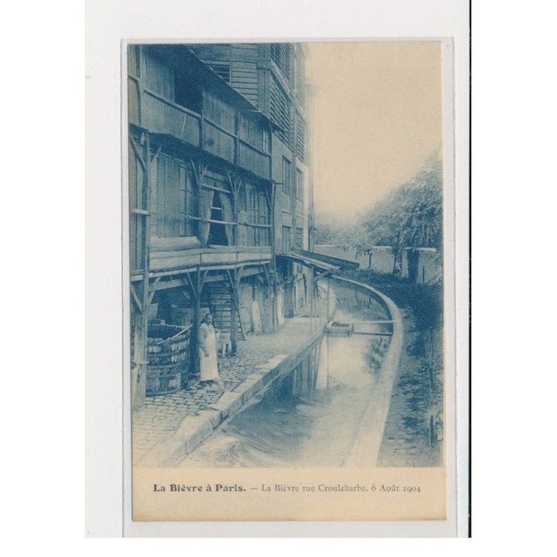 PARIS - La bièvre rue Croulebarbe - 6 Août 1904 - très bon état