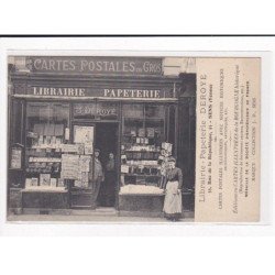 SENS : Librairie Papeterie DEROYE, Rue de la République (éditeur de cartes postales) - très bon état