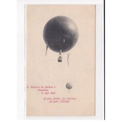 VINCENNES : Concours de Ballons, 9 septembre 1900, Le Gros Ballon "La Lorraine", le petit "L'Orient" - très bon état