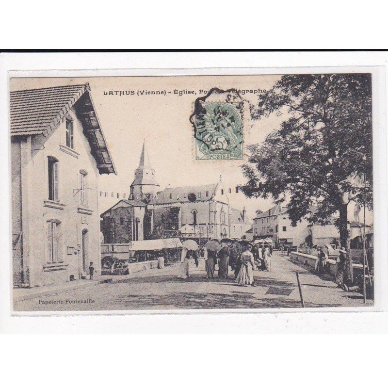 LATHUS : Eglise, poste de télégraphe - très bon état LATHUS : Eglise, poste de télégraphe - très bon état