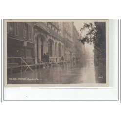 PARIS - INONDATIONS 1910 - CARTE PHOTO """"Paris inondé""""  Rue de Lille - très bon état