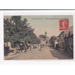 FLEURANCE : Avenue Martial-Cazes et rue Cadeot, carte toillée - très bon état