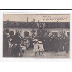 AUCH : 7 Octobre 1906, A la gare, présentation des enfants des écoles laïques à M.Ruau, Ministre - très bon état