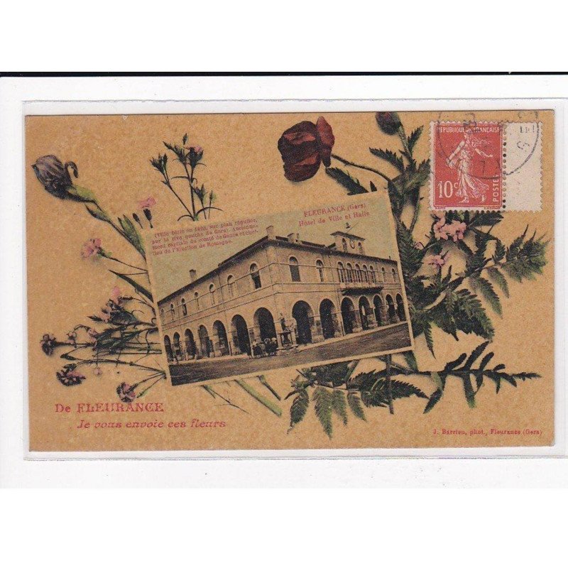FLEURANCE : Hôtel de Ville et Halle - état
