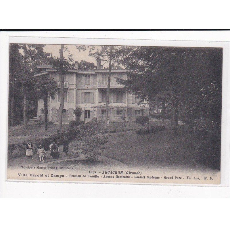 ARCACHON : Villa Hérold et Zampa, pension de famille, Avenue Gambetta - très bon état