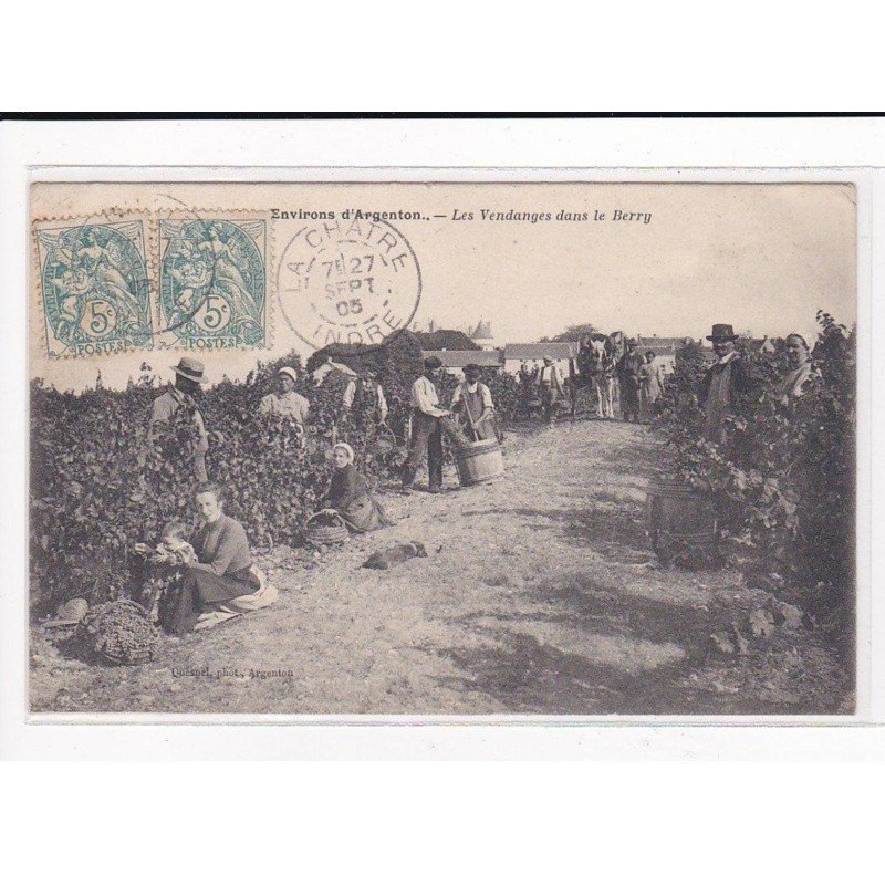 Environs D'ARGENTON : Les vendanges dans le Berry - état