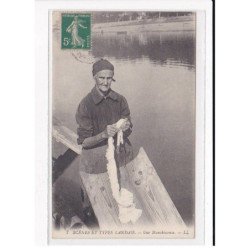 Scènes et Types Landais, Une Blanchisseuse - état