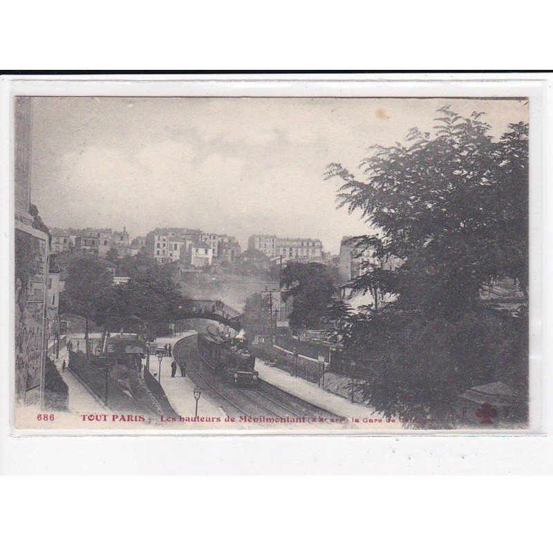 PARIS 20ème arrondissement : Fleury, Les hauteurs de Ménilmontant, La gare de Ceinture - très bon état