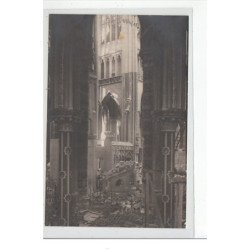 SAINT QUENTIN - CARTE PHOTO - Intérieur de la cathédrale 1918 - très bon état