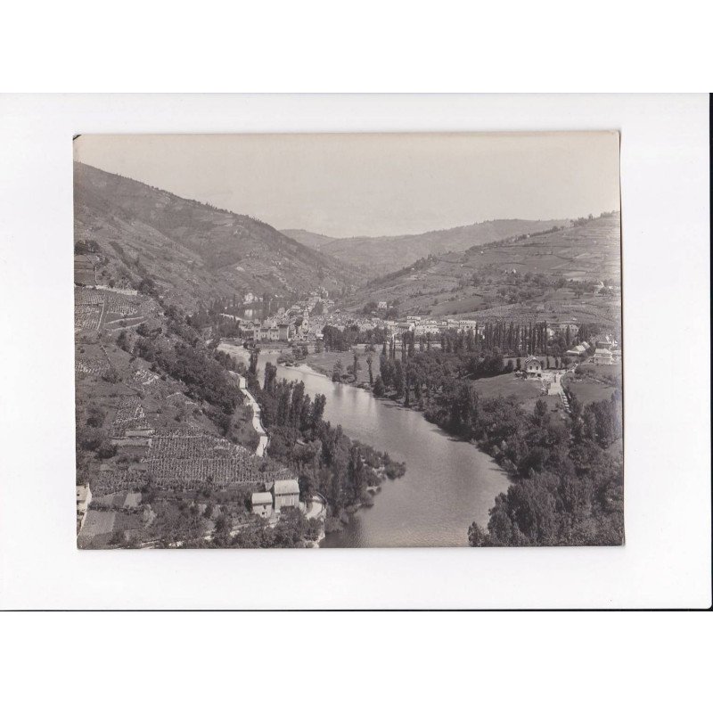 AVEYRON, Entraygues, Vue Panoramique, Photo Auclair-Melot, environ 23x17cm années 1920-30 - très bon état