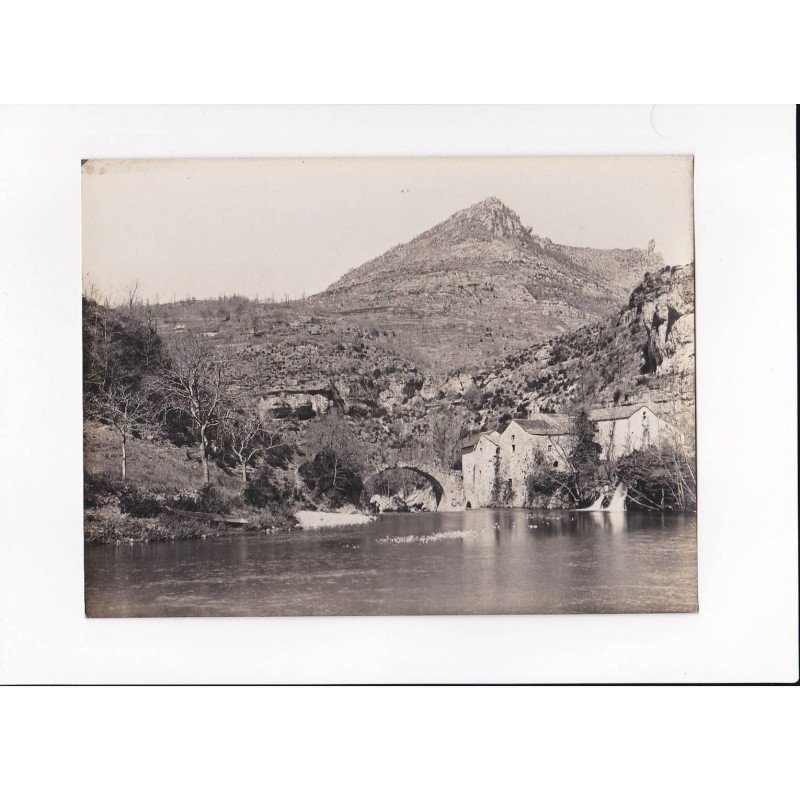 AVEYRON, Millau, Moulin de Corp sur la Dourbie, Photo Auclair-Melot, environ 23x17cm années 1920-30 - très bon état