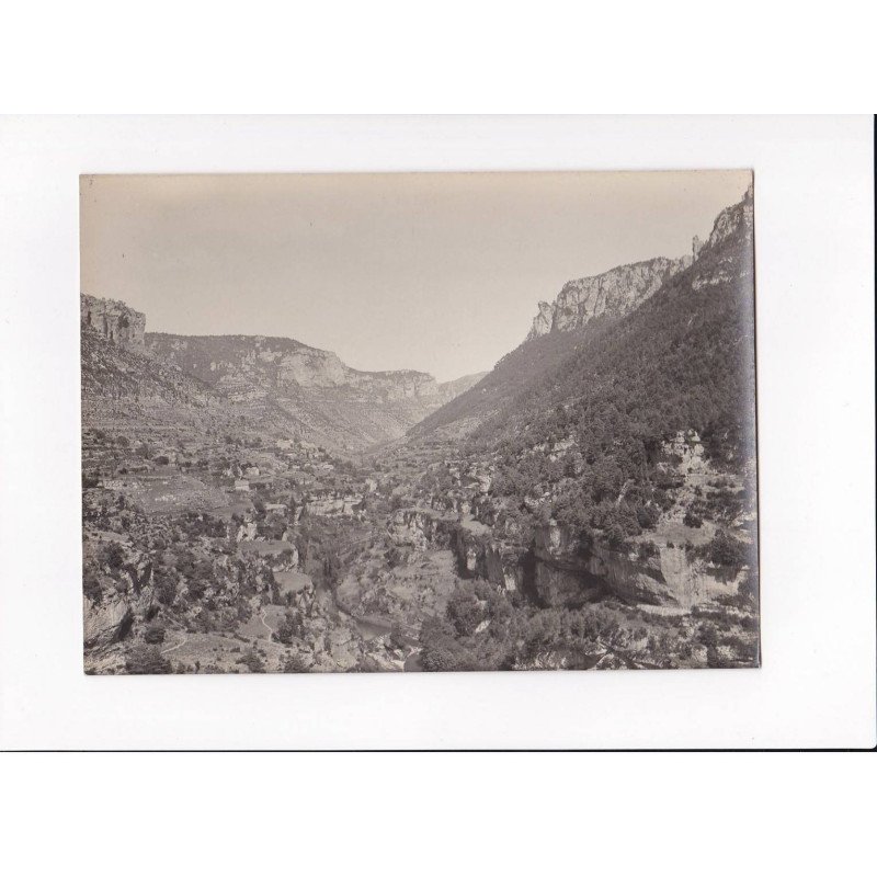 AVEYRON, Environs de Peyreleau, La Vallée, Photo Auclair-Melot, environ 23x17cm années 1920-30 - très bon état