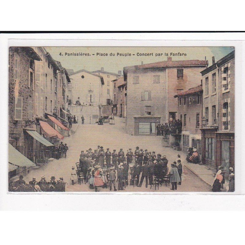 PANISSIERES : Place du Peuple, Concert par la fanfare, Toillée - très bon état
