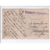 Carte photo de Commerce : coiffeur - (cachet du 9ème régiment d'infanterie au dos) -  état