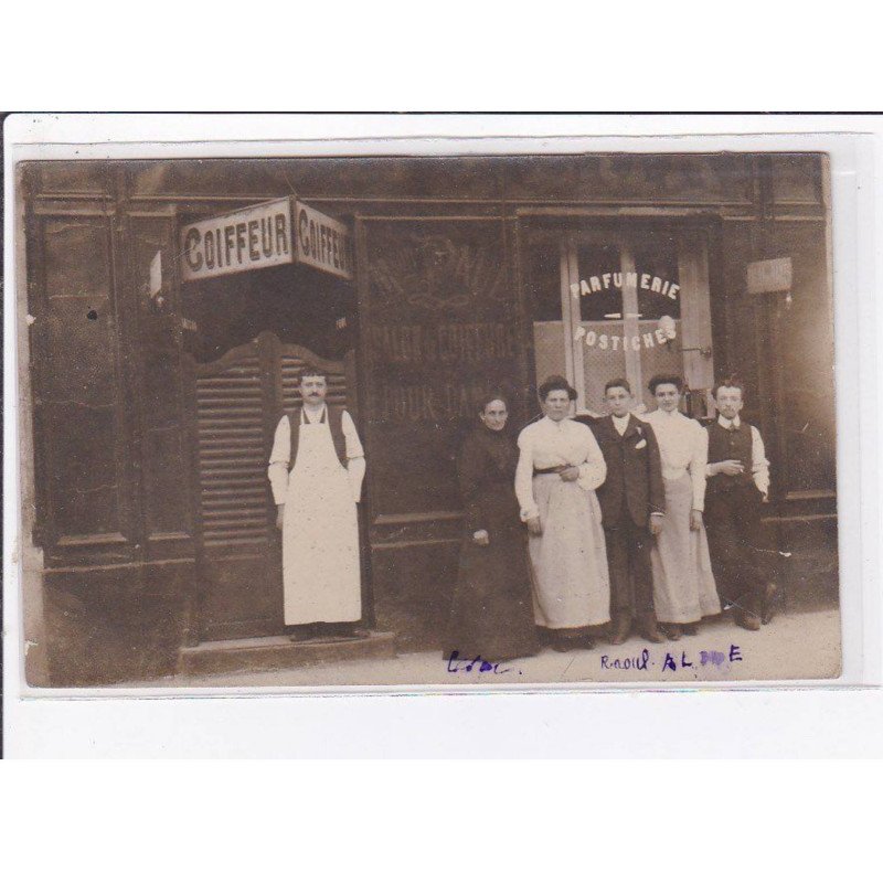 Carte photo de Commerce : coiffeur parfumeur - très bon état