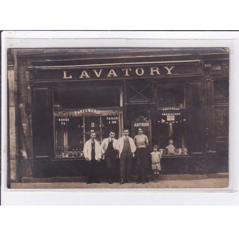 Carte photo de Commerce : coiffeur parfumeur Lavatory ARTHUR - très bon état