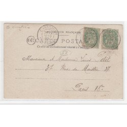 COUBLANC : carte photo 1902 - un coin du cimetière - très bon état