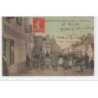LA CHAPELLE EN SERVAL : la grande rue (très animée) (édition toillée) - très bon état