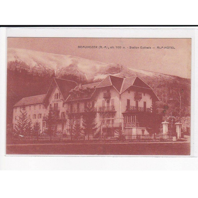 BEAUVEZER : Station estivale, Alp-Hôtel - très bon état