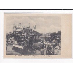 COSNE : Cavalcade du 27 Septembre 1908, Char des Sports - très bon état