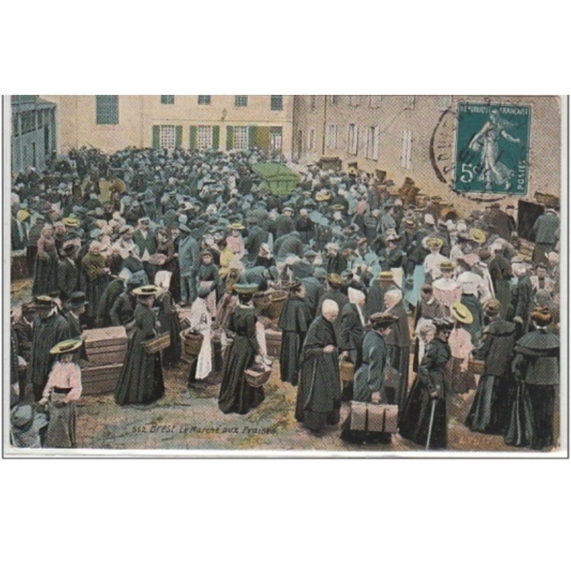 BREST : le marché aux fraises - très bon état