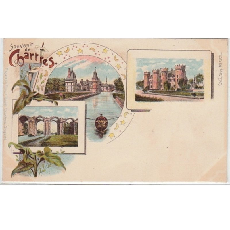 CHARTRES : souvenir de ... - bon état (légères marques)