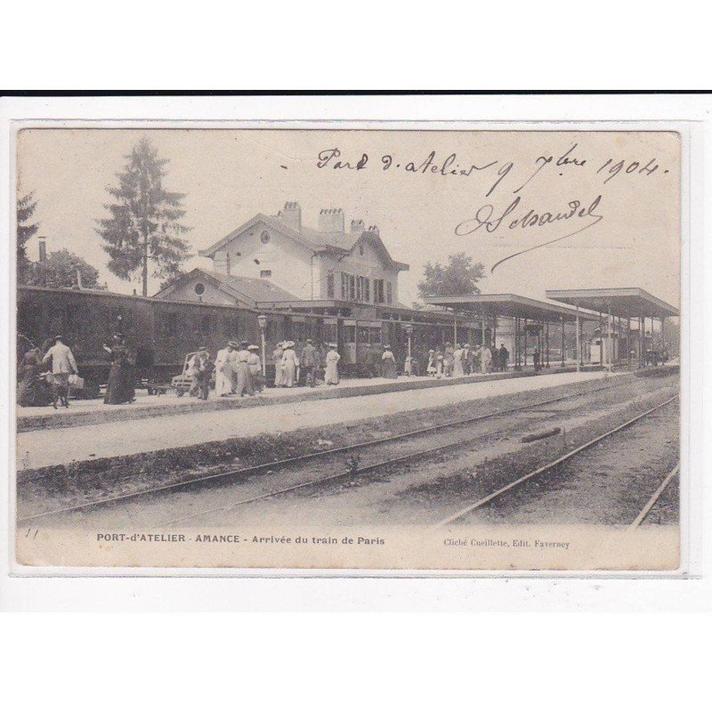 PORT-d4ATELIER : Amance, Arrivée du train de Paris - état