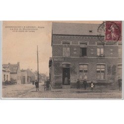 BRANCOURT LE GRAND : la rue de Montbrehain et le débit de tabac - très bon état