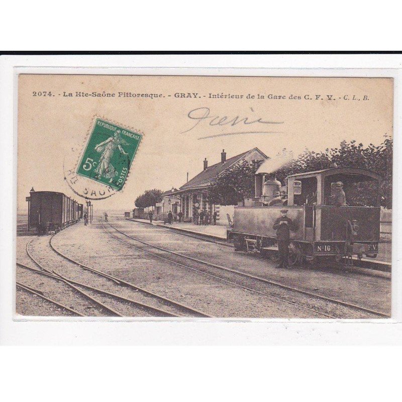GRAY : Intérieur de la Gare - très bon état