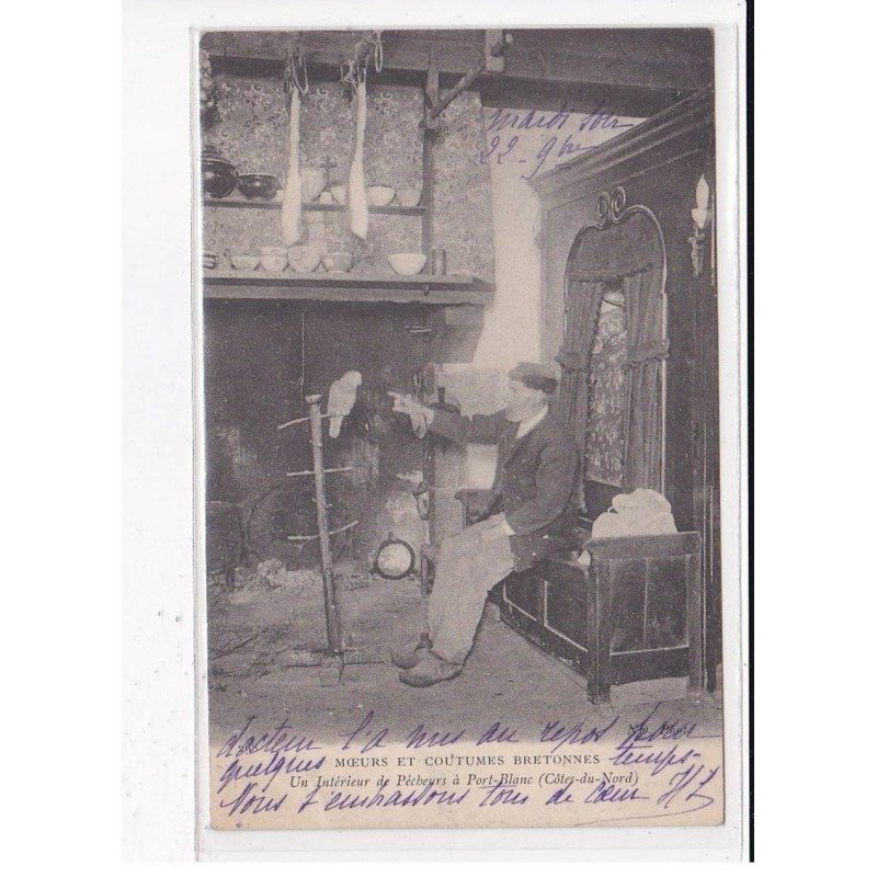 PORT-BLANC : Un intérieur de Pêcheurs, C.M.C.B - très bon état