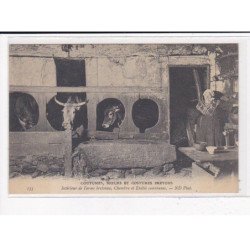 Intérieur de Ferme bretonne, Chambre et étable commune, C.M.C.B - très bon état