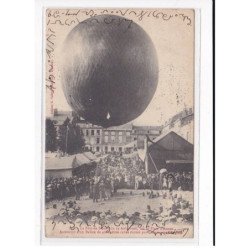 STENAY : La Fête le 19 Août 1906, sur la Place d'Armes, Ascension d'un ballon - état