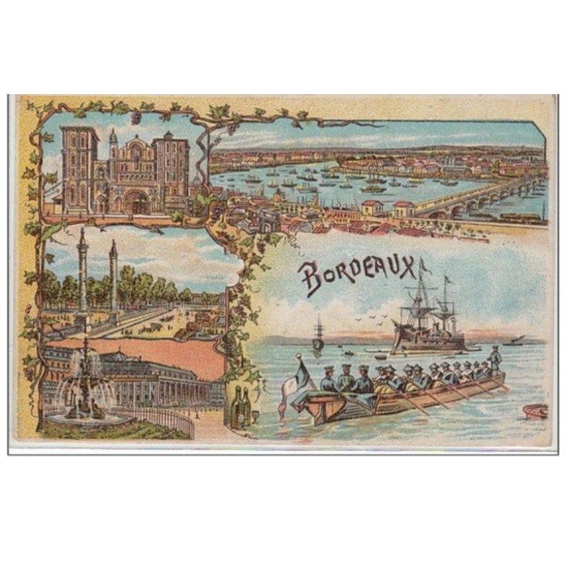 BORDEAUX - multivue - très bon état ( très légères marques d'album)