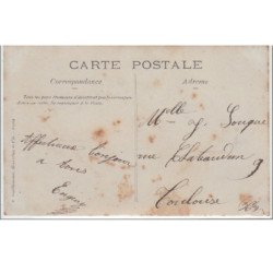 BEZIERS : carte photo des inondations en 1907 - les véhicules transportant les inondés - bon état (traces au verso)