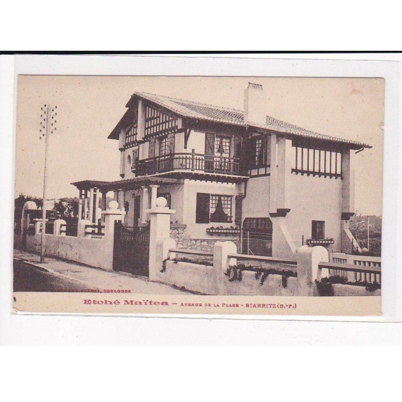BIARRITZ : Etché Maïtea, Avenue de la plage - très bon état BIARRITZ : Etché Maïtea, Avenue de la plage - très bon état