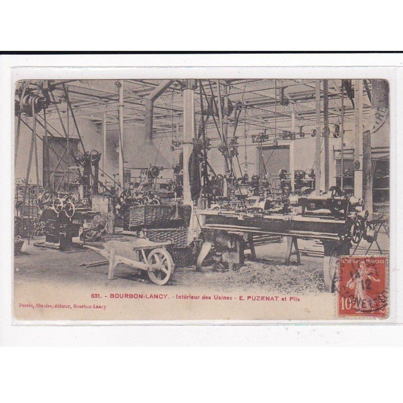 BOURBON-LANCY : Intérieur des Usines, E.PUZENAT et Fils - état
