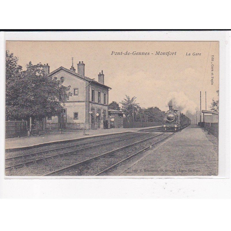 PONT-de-GENNES - MONTFORT : La Gare - très bon état